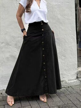 Women's Elegant High-Waisted A-Line Skirt